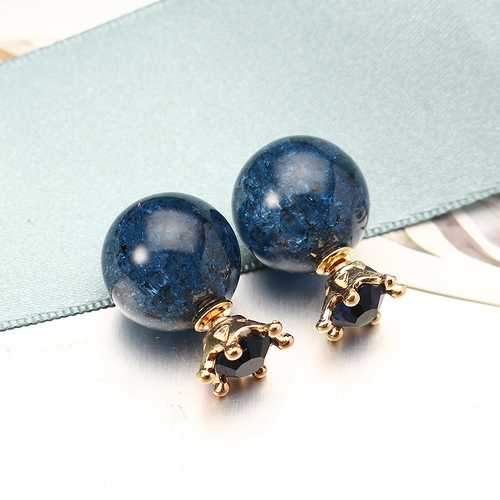 Blue Ball Crown Stud